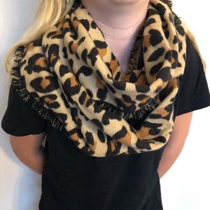 Leopard print infinity scarf